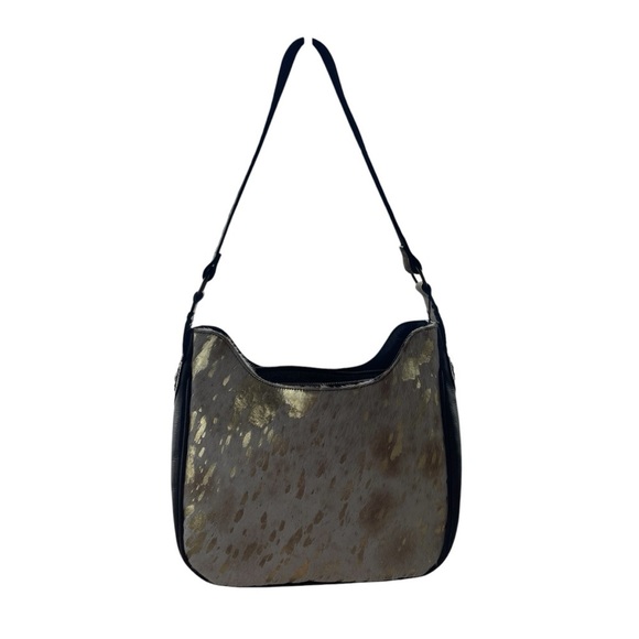 Nocona Conceal Carry Women’s Bag AspenTote Spotted Foil Calf Hair Leopard Strap - Picture 12 of 14